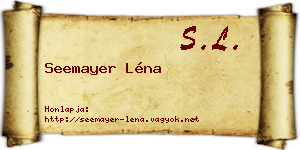 Seemayer Léna névjegykártya